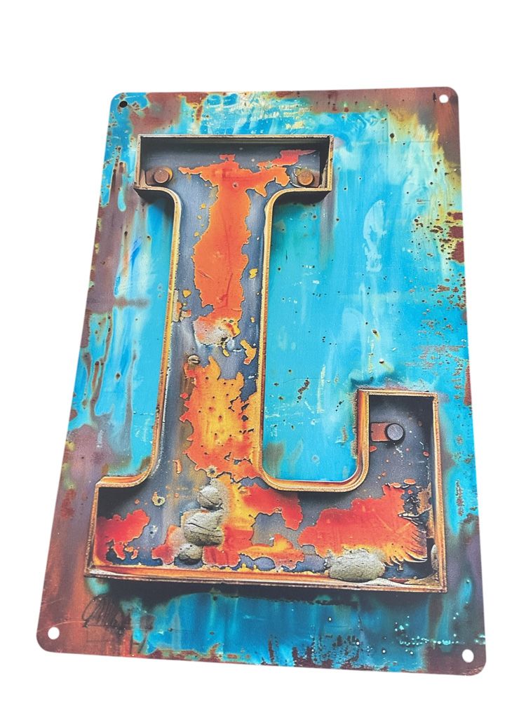 Metal "L" Letter Sign