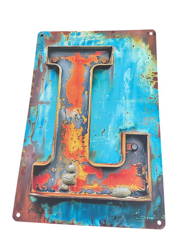 Metal "L" Letter Sign