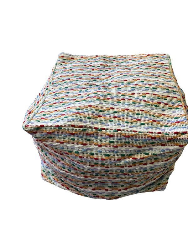 Colorful Fabric Pouf