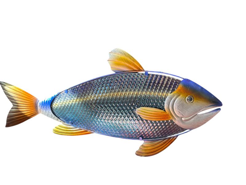 Multi-Colored Metal Fish Wall Decor