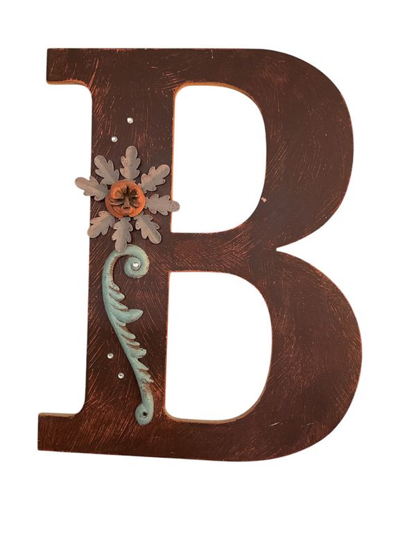 Wooden Letter "B" Wall Decor