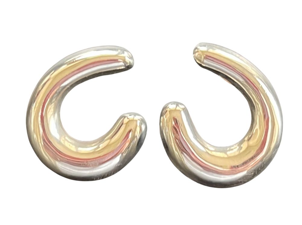 Sterling Silver Curved Earrings
