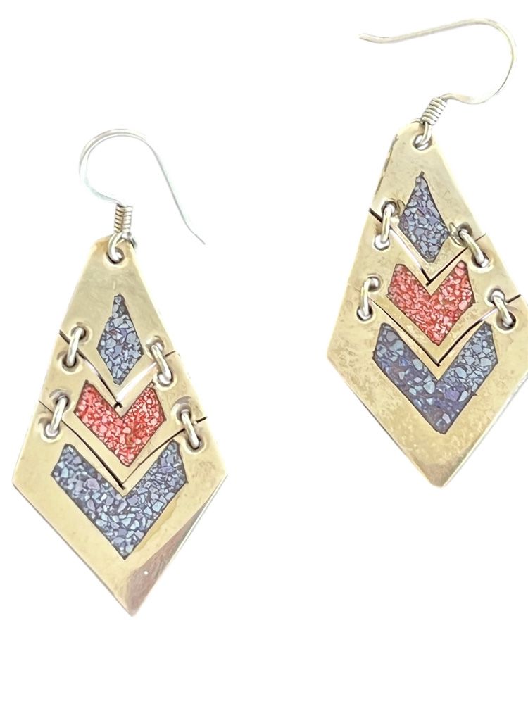 Sterling Silver Hinged Dangle Earrings