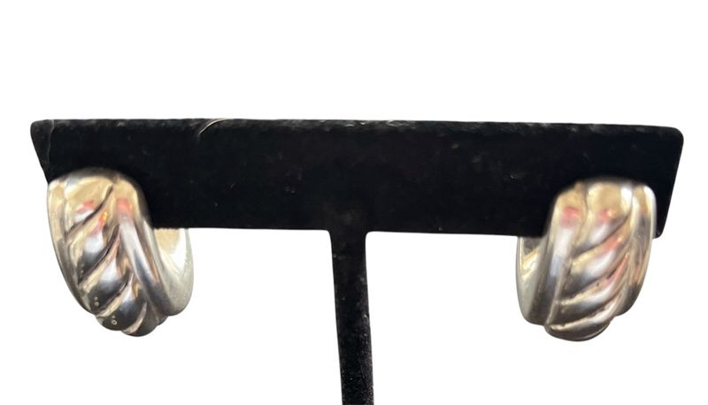 Sterling Silver Thick & Heavy Earrings