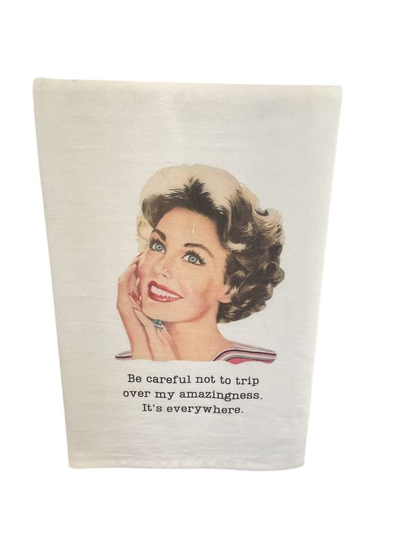 Smiling Lady Hand Towel