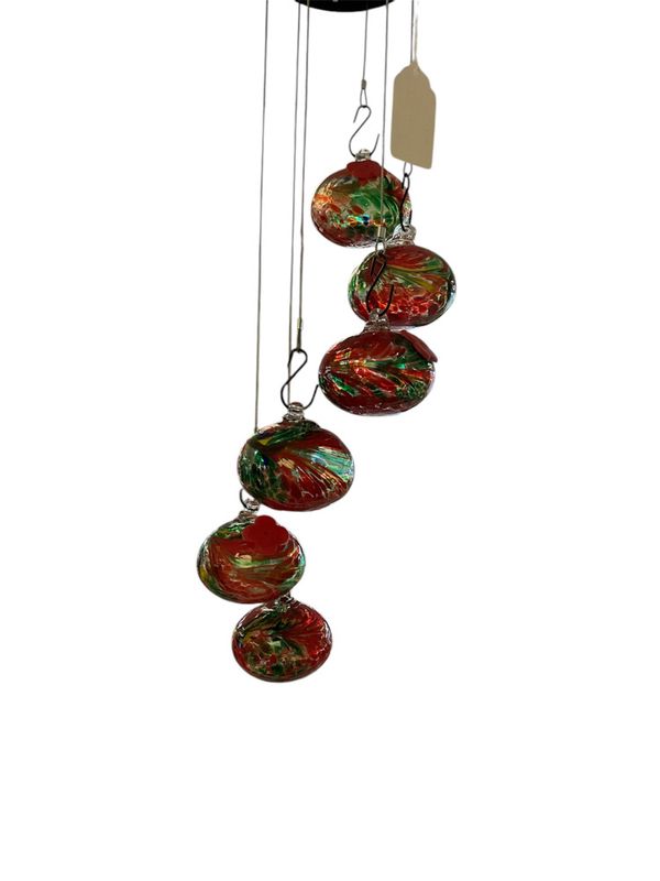 Murano-Style Multi-Glass Bulb Hummingbird Feeder