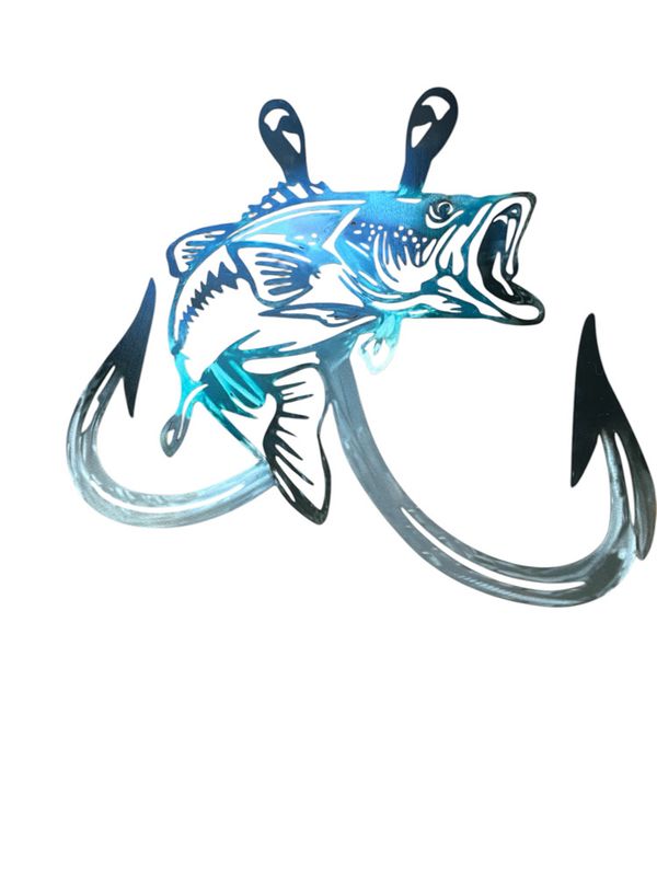 Metal Fish Hook Wall Art