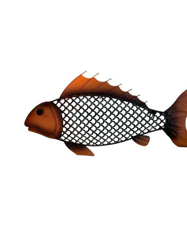 Metal Mesh Wall Fish Decor