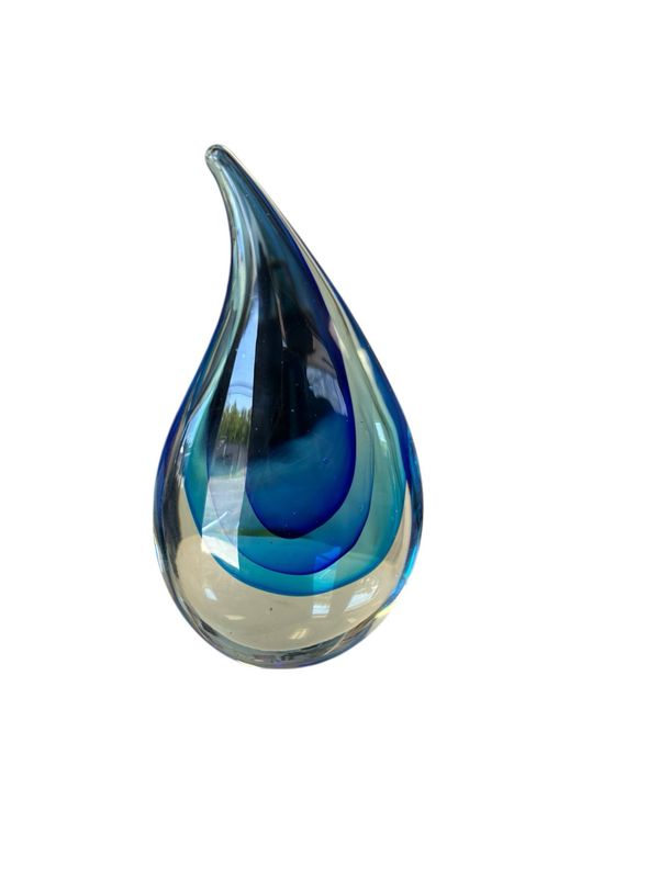 Multi Colored Blue Blown Glass