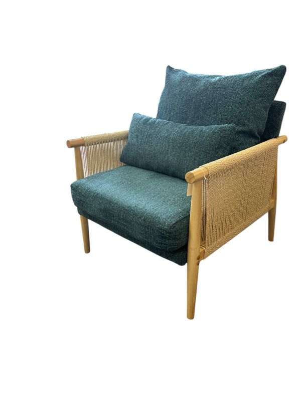 Twine Natural Green Cloth Chair