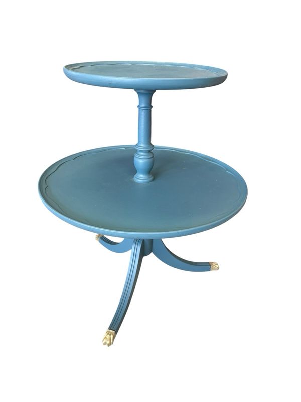 Double Tiered Teal Table