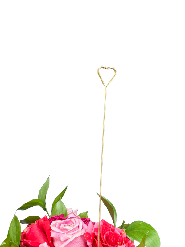 12&quot; Gold Heart CardHolder