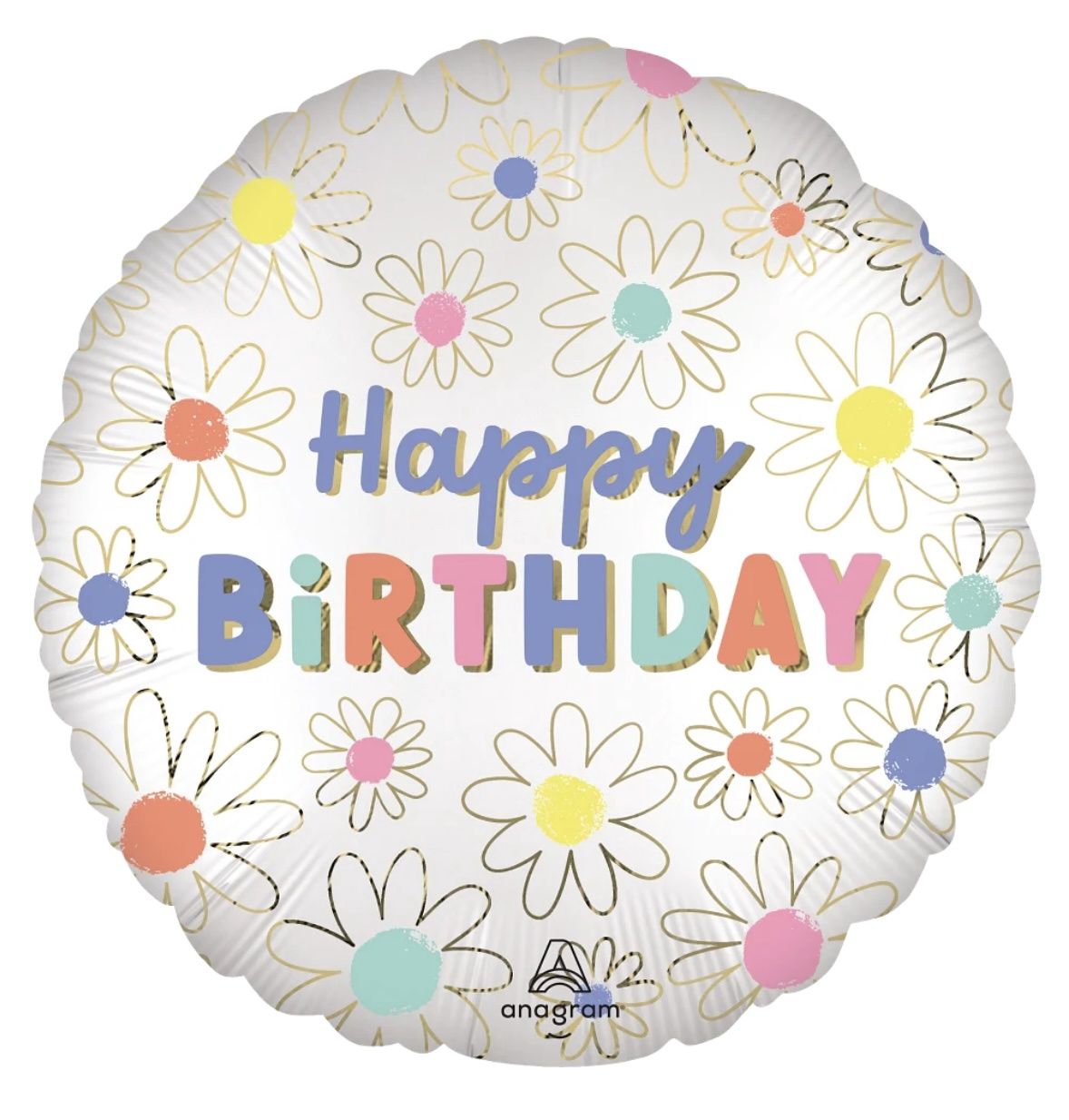 18&quot; Daisies Happy Birthday Balloon