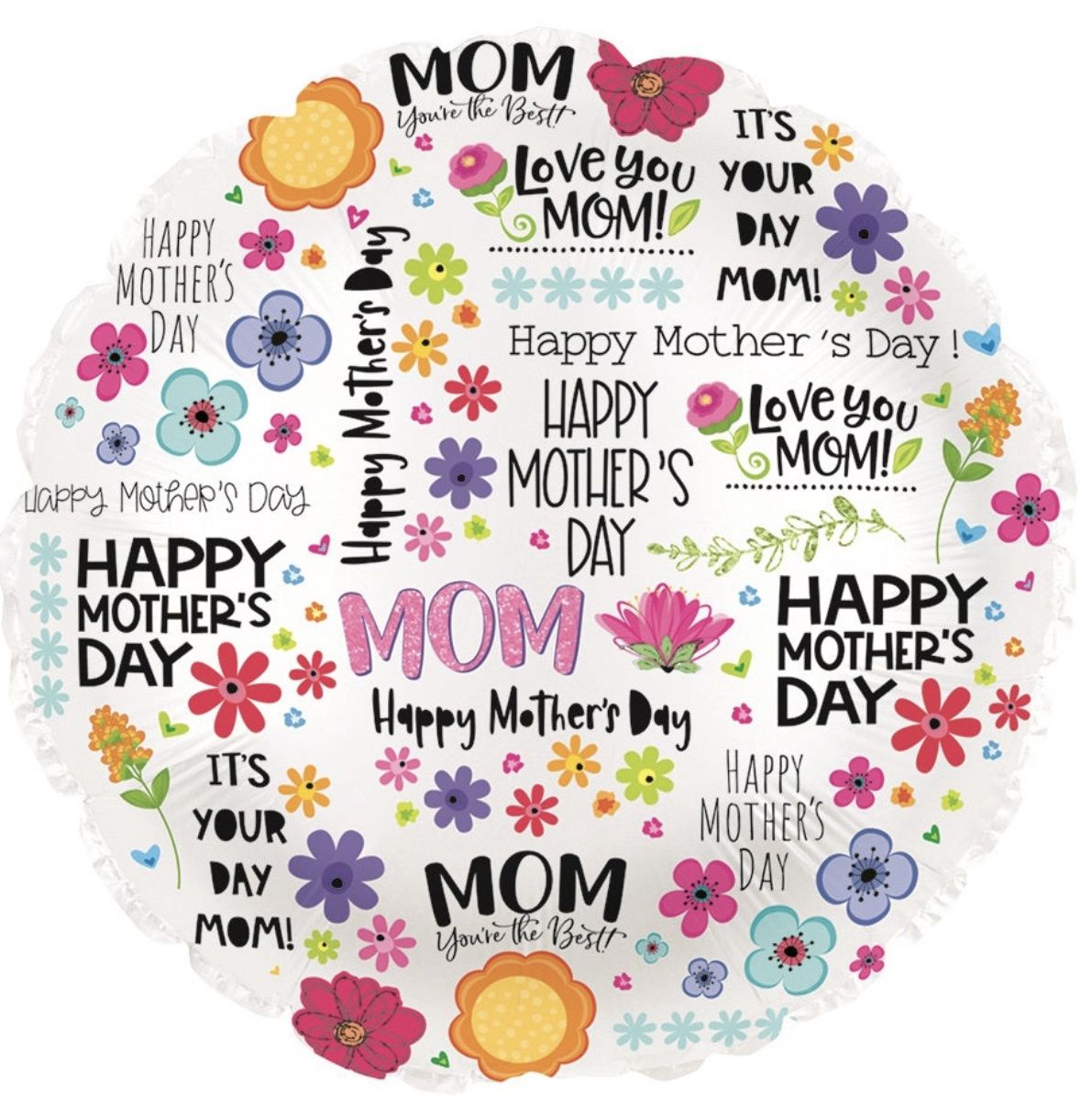 17" Happy Mother Day Sentiments Balloon