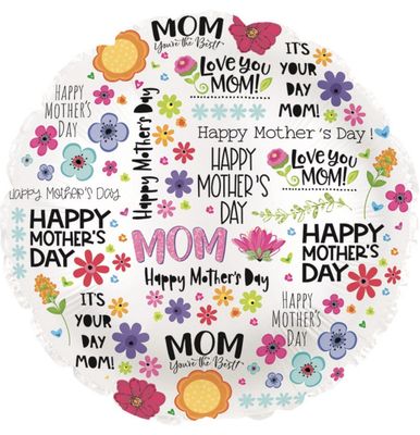 17" Happy Mother Day Sentiments Balloon