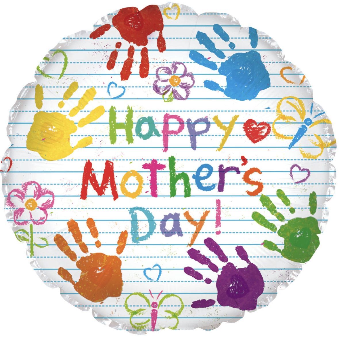 17"Happy Mother Day Kids Crayon Balloon