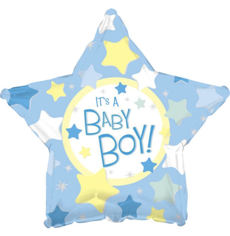 18&quot; It&#39;s a Boy Star Balloon