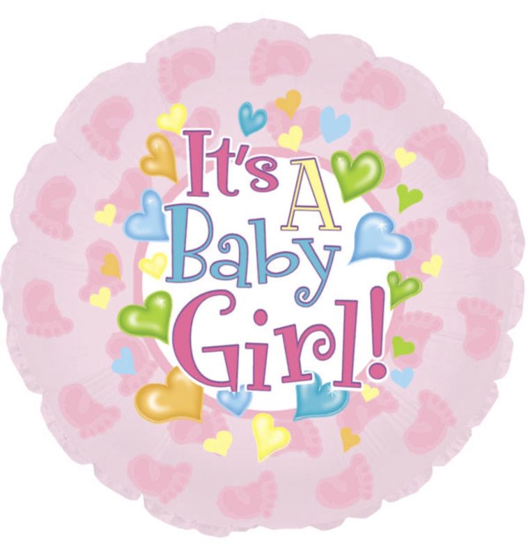 18&quot; It&#39;s a Baby Girl feet Balloon