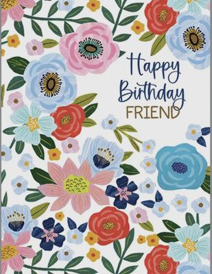 Friendly Flower Birthday Card
