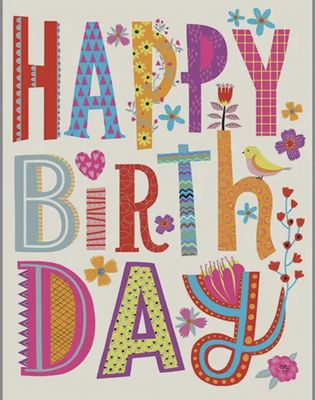 Sweet Words Birthday Card