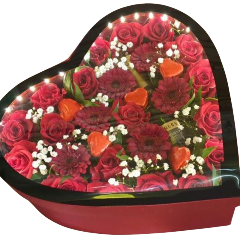 LUX Large Heart Led Box