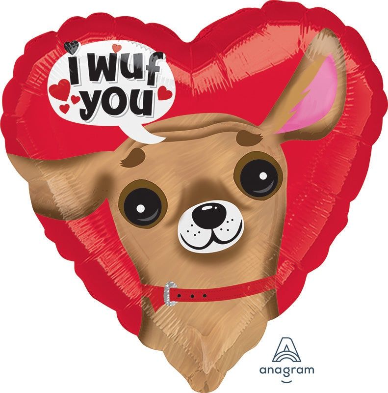 18’’ I wuff you balloon