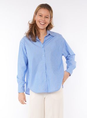 Hemd gestreept cam lomino blauw
