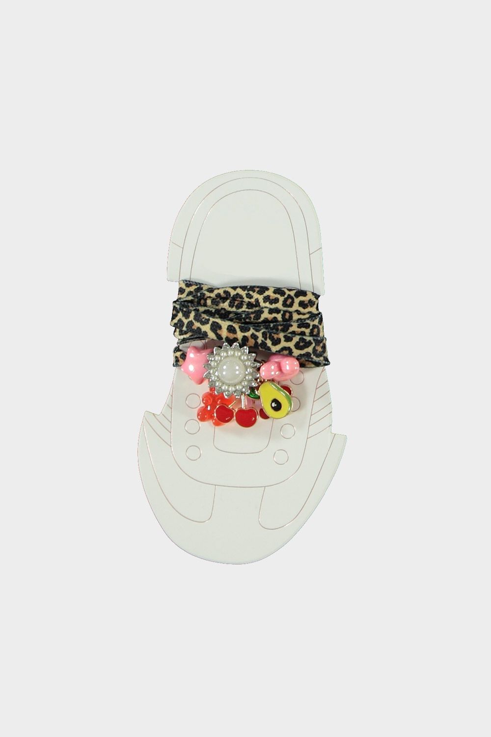 Schoenenveters met bedels leopard