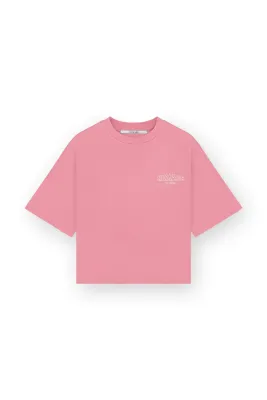 Oversized tee with chest print wasgoed pink Homage