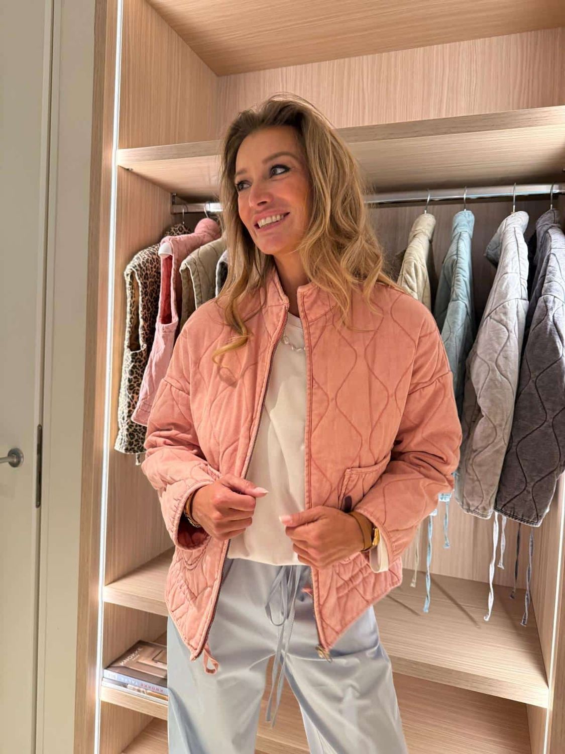 Roze jeans jas mei-li