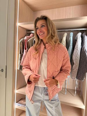 Roze jeans jas mei-li
