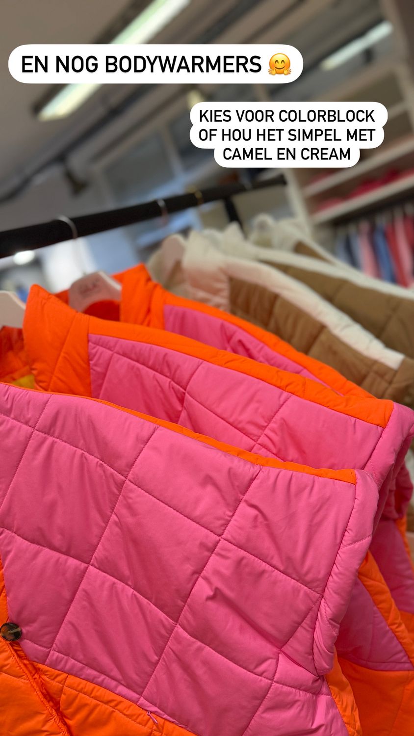 Colorblock pufsleeve mei-li