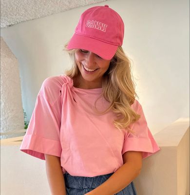 Roze t-shirt met knoop mei-li