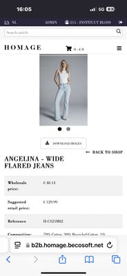 Agelina wide flarde jeans Homage