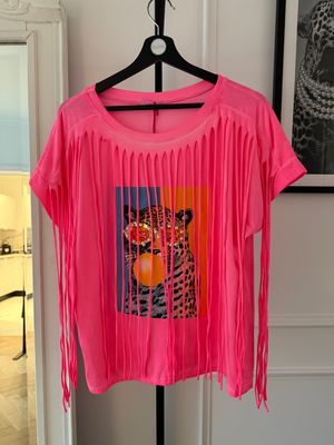 Fluo roze t-shirt Leo