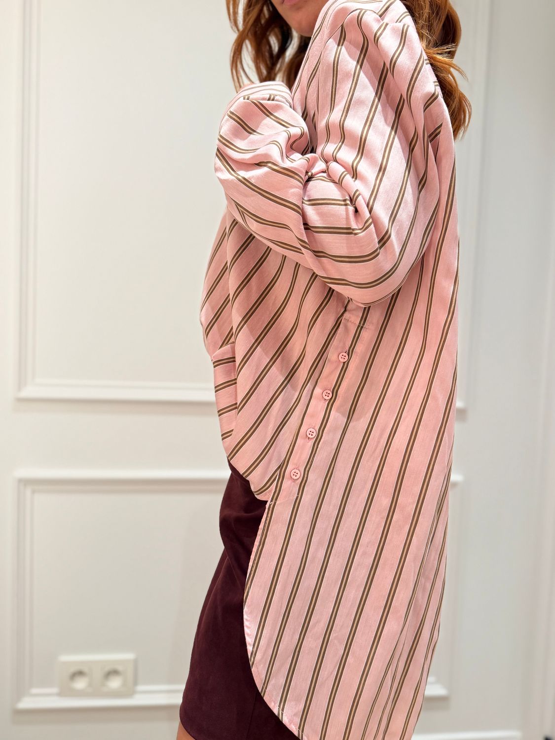 Hemd imperial gestreept roze
