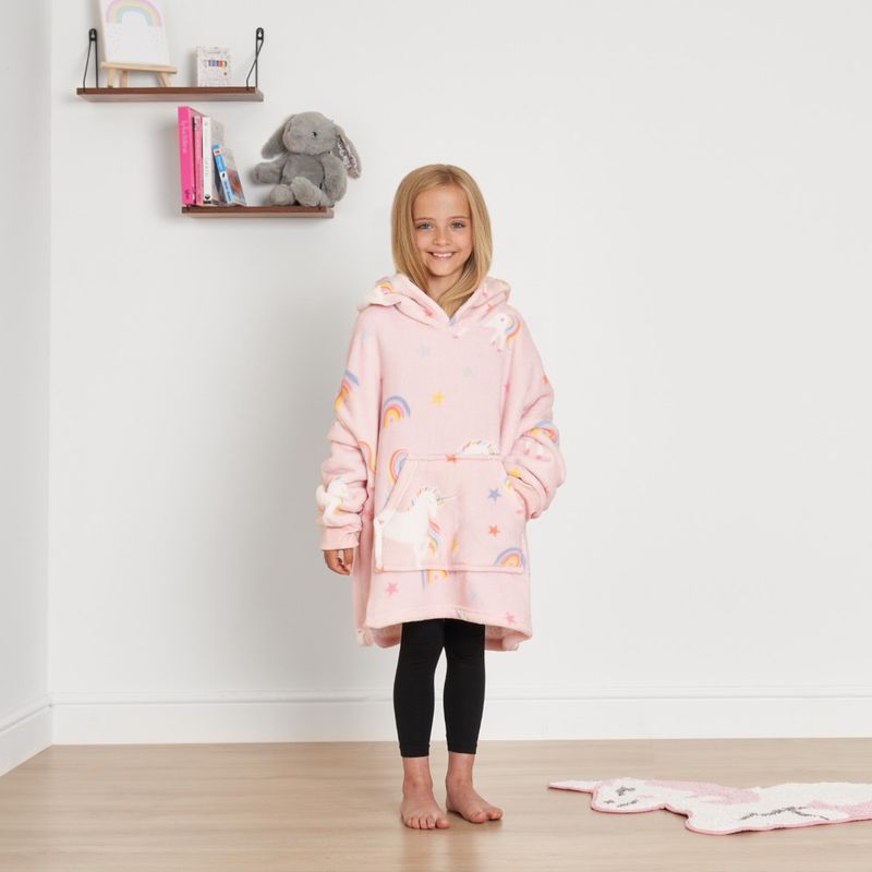 Blush Pink Fleece Unicorn Hoodie