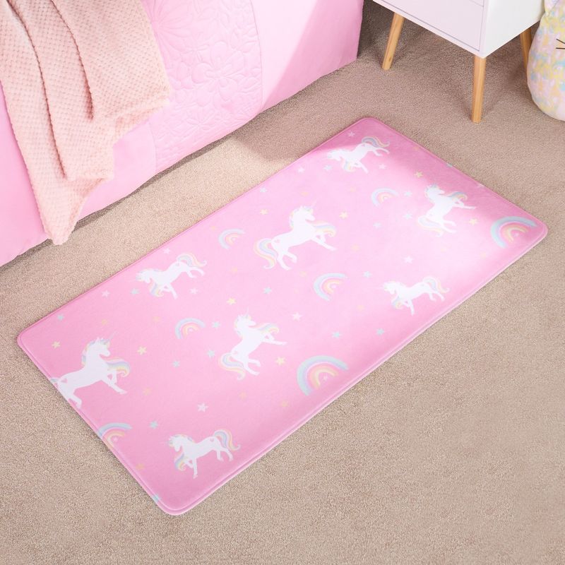 Rectangle Pink Unicorn Rug