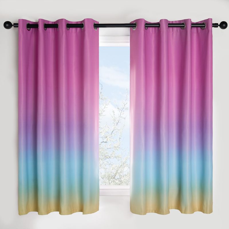 Ombre Rainbow Curtains