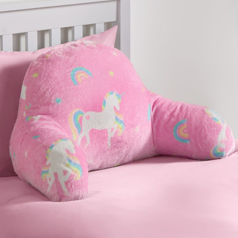 Plush sit up unicorn support cushion