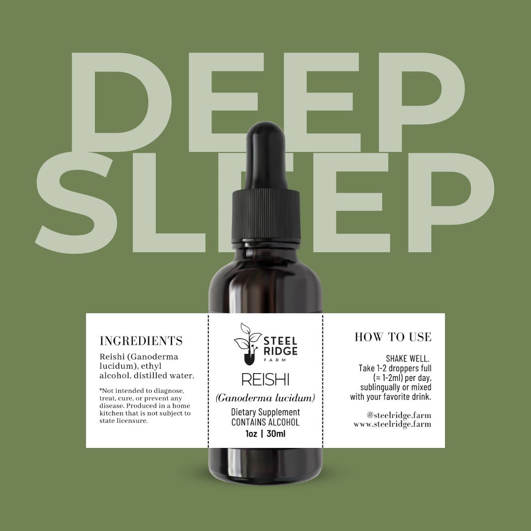 Reishi Extract Reishi Extract tincture — dual-extracted whole fruiting body, Steel Ridge Farm, Idalia, CO