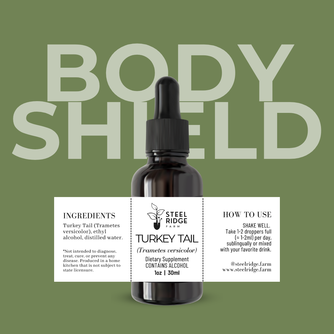 Turkey Tail Extract Turkey Tail Extract tincture — dual-extracted whole fruiting body, Steel Ridge Farm, Idalia, CO