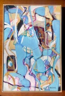 Blue and Brown Abstract
