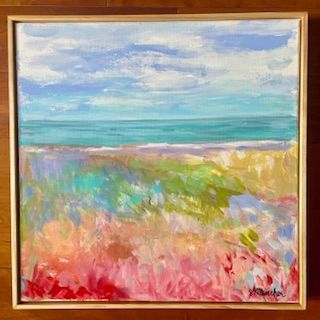 Ocean Landscape with Meadows of Flowers