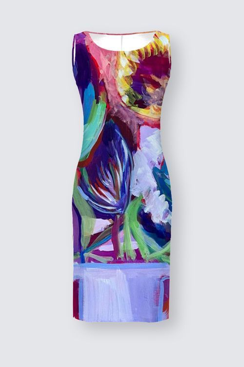Abstract floral Anais Dress
