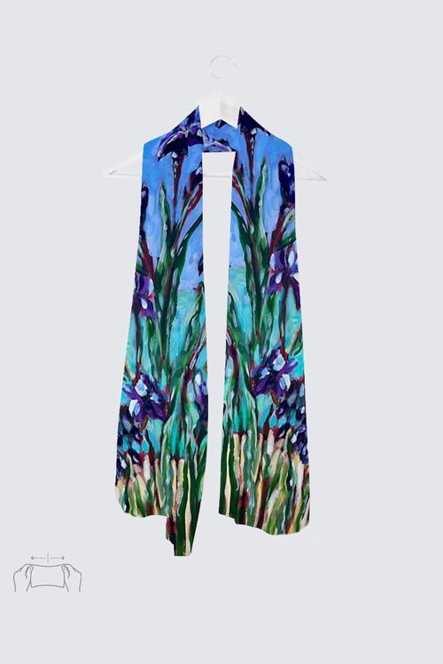 Iris at Sea Vivienne Scarf in Knit Chiffon