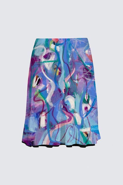 Blue Abstract Alex Skirt