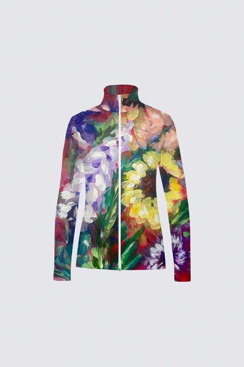 Yellow Sunflower Catherine Full-zip Active top