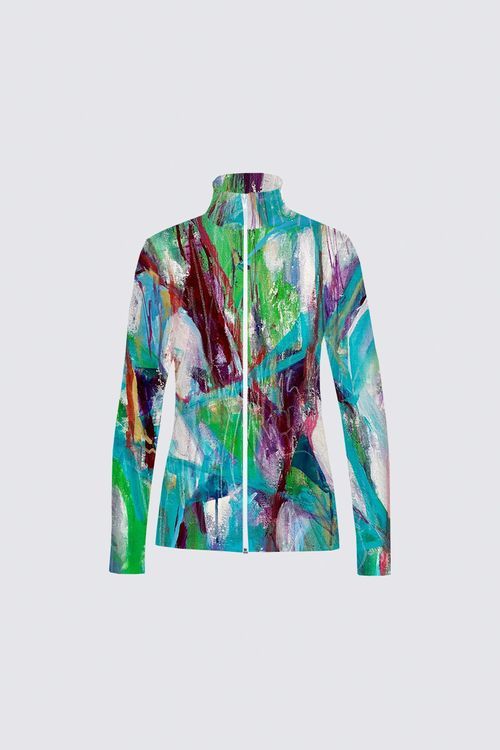 Abstract Shapes with Squiggles Catherine Full-zip