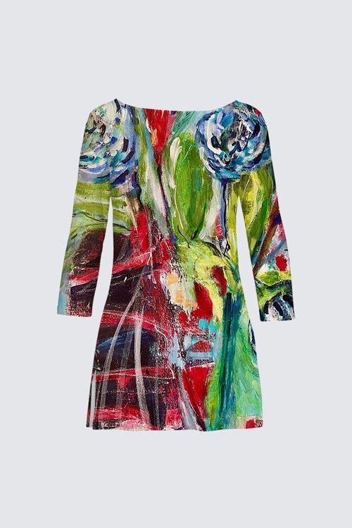 Plaid Vase with Flowers Patti Tunic II